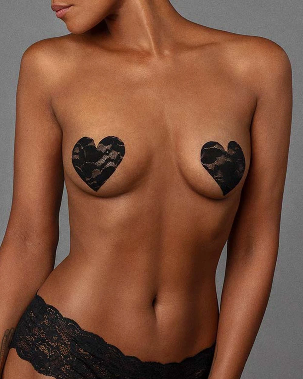 Nippies Bristols Six Basics Black Heart Nipple Covers 3 Nippies Bristols Six Basics Black Heart Nipple Covers