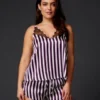 Violet & Wren Berry Stripe Lace Apex Cami Sale