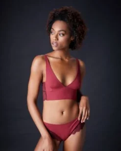Only Hearts Eco Rib With Lace Long Line Bralette Ouverts