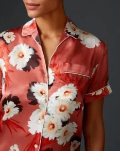 Violet & Wren Desert Bloom Short Sleeve Pyjama Shirt