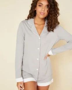 Cosabella Bella Bridal Long Sleeve Top & Boxer Pajama Set Cosabella