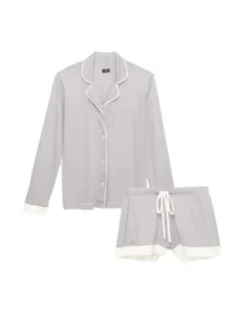 Cosabella Bella Bridal Long Sleeve Top & Boxer Pajama Set Cosabella