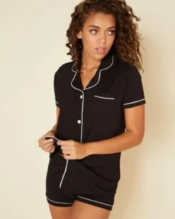 Cosabella Bella Short Sleeve & Boxer PJ Set Chevron Down Icon