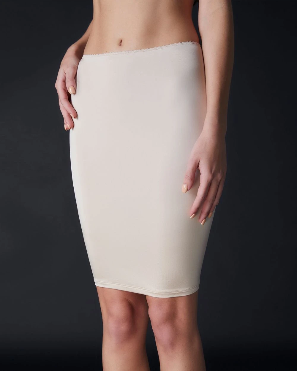 Hanro Chevron Down Icon Satin Deluxe Half Slip 3 Hanro Chevron Down Icon Satin Deluxe Half Slip