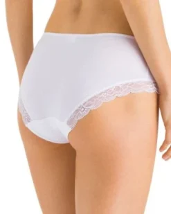 Hanro Cotton Lace Hi Cut Brief
