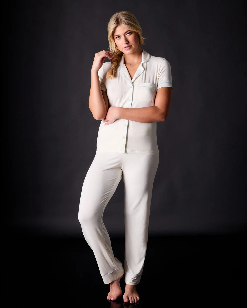 Journelle Chevron Down Icon Lilly Short Sleeve & Pant Pajama Set 4 Journelle Chevron Down Icon Lilly Short Sleeve & Pant Pajama Set