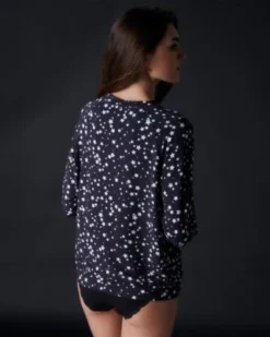 Stripe + Stare Sale Black With White Star Sweatshirt