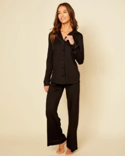 Cosabella Cosabella Bella Relaxed Long Sleeve Top And Pant Pajama Set