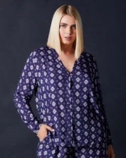 Hanro Woven Long Sleeve Pajama Shirt Sale