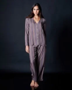 Hanro Woven Long Sleeve Pajama Shirt Sale