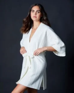 Samantha Chang Chevron Down Icon Wellness Cozy Robe