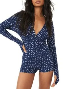 Free People Intimately FP Chevron Down Icon Sleep In Romper
