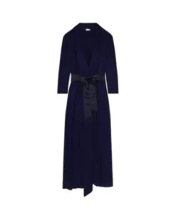 Fleur't Long Robe With Silk Ties Chevron Down Icon