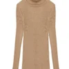 Collezione Privata Sale Wool & Silk Long Sleeve Rib Turtleneck