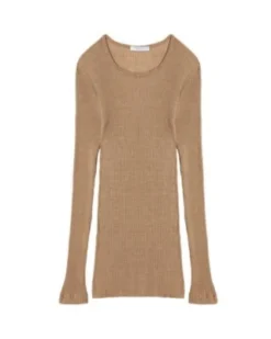 Collezione Privata Wool & Silk Long Sleeve Rib Sale