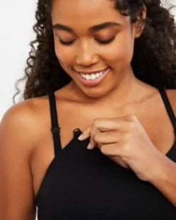 Motherhood Maternity Seamless Rib Knit Nursing Soft Bra