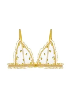 Le Petit Trou Citron Ruffled Triangle Bra Bras