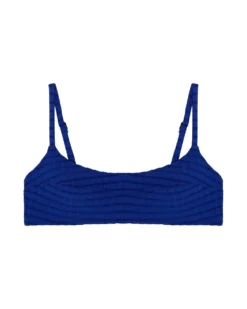 Solid & Striped Shiny Stripe Rib Elsa Bikini Top Swimwear