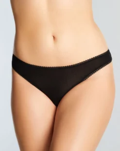 OnGossamer Solid Mesh Hip-G Thong Underwear