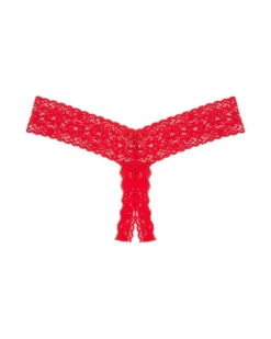 Hanky Panky Signature Lace Open Crotch Low Rise Thong